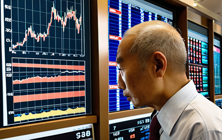 **Prompt 1: Seasoned Market Navigator**
    A highly experienced Japanese asset manager, a veteran in their field, demonstrates profound market insight. They are engaged in deep, strategic thought, calmly analyzing complex financial data and trends. The background subtly features abstract representations of global financial markets and charts, conveying the dynamic nature of market tides (潮目). The atmosphere is one of wisdom, experience, and decisive leadership amidst uncertainty. Professional and confident, highlighting the ability to interpret and act on market nuances.